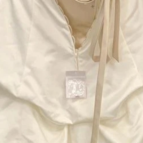 DAVID'S BRIDAL Elegant Cream TOUCH of Sweet Romance Women's Size 10 - Picture 4 of 8